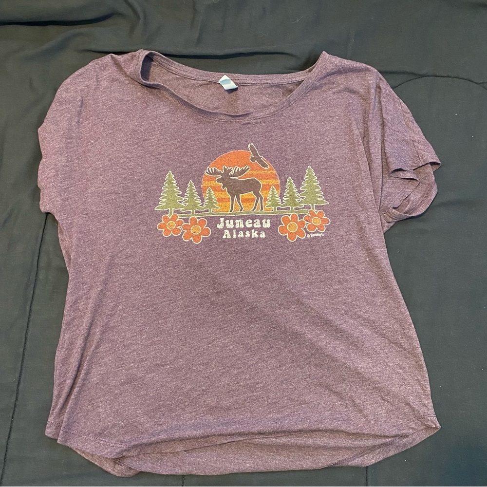 Women's Purple Juneau Alaska Graphic Tee